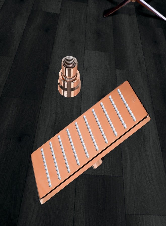 هيندوير مجموعة هندوير الإيطالية F160149RGD، دش علوي للحمام | مصنوع من النحاس | رأس عريض - 200 مم | شكل مربع | دش مطري | اللون - ذهبي وردي - Image 5